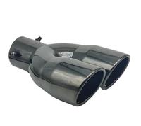 CRJIMX Doppia Uscita Scarico Per Auto Punta Silenziatore Universale Acciaio Inox Ingresso 63mm 76mm(76MM Straight)