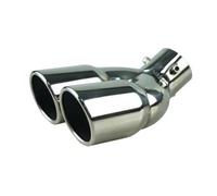 CRJIMX Doppia Uscita Scarico Per Auto Punta Silenziatore Universale Acciaio Inox Ingresso 63mm 76mm(63MM Straight)