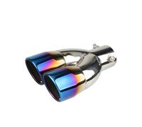 CRJIMX Doppio Terminale Di Scarico 3 Pollici 76mm Per Tubo Di 3.0" Diametro Esterno(Curved sliver)