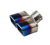 CRJIMX General 63mm Doppio Terminale Di Scarico Posteriore Accessori Auto Acciaio Inox(Curvo)