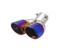 CRJIMX General 63mm Doppio Terminale Di Scarico Posteriore Accessori Auto Acciaio Inox(Curvo)