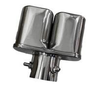 CRJIMX General Auto Doppio Terminale Scarico Posteriore Rivestimento Gola Blu Acciaio Inox Modificato(Argento,Dritto)