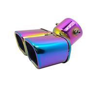 CRJIMX General Terminale Di Scarico Auto Rotondo Rame Doppio Acciaio Inox 1 A 2 Linea Posteriore Modificata(Multicolore)