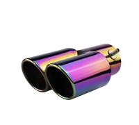 CRJIMX Generale Auto Doppia Uscita Terminale Scarico Acciaio Inox Nero Per Silenziatore Doppio Tubo Per Accessori Auto(Multicolore)