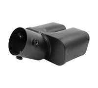 CRJIMX Gola Di Scarico Quadrata Doppio Tubo Da 2.5 Pollici Per Silenziatore Auto Gola Terminale In Acciaio Inox Per Ricambi Auto(NERO,Curvo)