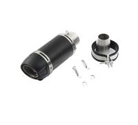 CRJIMX Kit Di Scarico Universale Per Moto Da 51 Mm Silenziatore Tubo Di Scarico Per Cb650f Cb1000r Cbr250r Auto Sportive Da Strada Dirt Pit Bike ATV(C coda corta e rotonda)