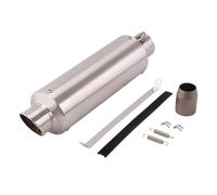 CRJIMX Kit Di Scarico Universale Per Moto Da 51 Mm Silenziatore Tubo Di Scarico Per Cb650f Cb1000r Cbr250r Auto Sportive Da Strada Dirt Pit Bike ATV(acciaio inossidabile F)