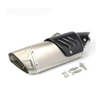CRJIMX Marmitta Universale Per Moto Escape Motocross Tubo Di Scarico Per Bicicletta Per CBR650F CBR300 Z250 Z400 Z900 Z800 R3 R6(Titanio)