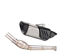 CRJIMX Per Aprilia GPR125 GPR150 Scarico Moto Escape MOTO Tubo Di Collegamento Centrale Modificato In Acciaio Inox Con Catalizzatore DB Killer(Style C)
