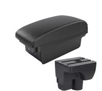 CRJIMX Per C&hevrolet Per Sail 3 Portabreve Bracciolo Per Aveo 3 Per Sail III Componenti Retrofit Bracciolo Auto Scatola Di Riporlo Decorazione(B2 Black red 3USB)