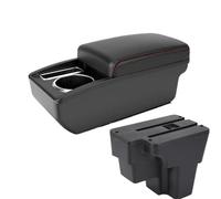 CRJIMX Per KIA Per Rio Lx Cerato Per STONIC Bracciolo Centrale Centrale Pezzo Di Retrofit Scatola Di Immagazzinamento Accessorio Auto(A1 Nero rosso SENZA USB)