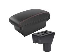CRJIMX Per N&issan Per March Per Micra K13 MK4 IV Bracciolo Portaoggetti Per Sunny Bracciolo Portaoggetti Auto 2010-2023 Scatola Di Immagazzinamento(A1 Nero rosso SENZA USB)