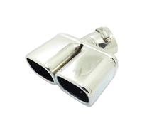 CRJIMX Per N&issan Per Qashqai J10 2007-2015 Rivestimento Decorativo In Acciaio Inossidabile Per Terminale Di Scarico Accessori Auto(Argento,Doppio tubo)