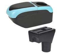 CRJIMX Per N&issan Per Sunny Bracciolo Per March Per Micra K13 MK4 IV Auto Bracciolo Scatola Di Immagazzinaggio Automatica Altezza Rinforzo Braccio(Nero Blu)