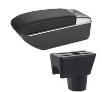 CRJIMX Per N&issan Per Terrano 3 2012 2013 2014 2015 2016 2017 2018 Bracciolo Portaoggetti Auto Scatola Di Immagazzinamento Pezzi(D2 Linea nera Nessuna USB)