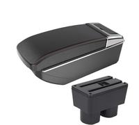 CRJIMX Per N&issan Per Tiida C11 Per Latio Per Sylphy Bracciolo Centrale Auto Scatola Di Archiviazione Centrale Interna Accessori Auto(B1 Black red NO USB)