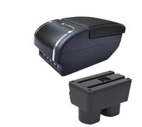 CRJIMX Per N&issan Per Tiida C11 Per Tiida Per Latio Sylphy Box Bracciolo Scatola Di Archiviazione Centrale Interni Accessori Auto(E black line 9USB)