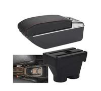 CRJIMX Per Peugeot 208 2012 2013 2014 2015 2016 2017 2018 Portabbracciolo Pezzo Di Retrofit Interni Dettaglio Ampio Spazio Portacenere(B1 Nero rosso 7USB)