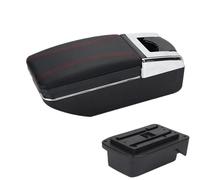 CRJIMX Per TOYOTA Per Verso Per Verso EZ Bracciolo Auto Parti Interni Scatola Di Archiviazione(A1 Nero rosso SENZA USB)