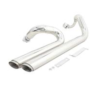CRJIMX Per Y&amaha Per Drag Star Per V-Star 650 XVS650 DS650 XVS400 650A Per DRAGSTAR 400 Sistema Di Scarico Completo Per Moto Marmitta E Silenziatore(Cromo)