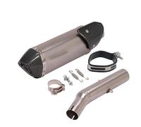 CRJIMX Raccordo Centrale Per Scarico Moto Adattatore Per Marmitta Terminale Di Scarico Slip On Per Y&amaha Per Tricker XG250 XT250 XG 250 2004-2008(Style m)