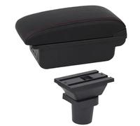 CRJIMX Scatola Bracciolo Per Toyota Per Yaris 3 Hybrid Per Yaris Per Vitz Scatola Bracciolo Auto Modifica Interna Ricarica USB Accessori Auto(E1 Linea Rossa)