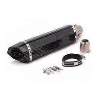 CRJIMX Silenziatore Universale Per Moto Da 51 Mm Per Ninja 250 Z400 Ecc. Tubo Di Scarico Esagonale Piccolo Modificato Parti Di Modifica(Coda rotonda da 470 mm)
