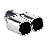 CRJIMX Terminale Di Scarico Esterno Per Auto In Acciaio Inox Terminale Di Scarico Dedicato 1 Pezzo Per Hyundai Tucson 2015-2018(Argento,Square)