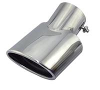 CRJIMX Terminale Di Scarico Esterno Per Marmitta Auto Sezione Terminale Di Scarico In Acciaio Inox Dedicata Adatto Per Kia KX5 Zhipao 2016 2017 2018(Argento)