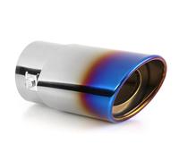CRJIMX Terminale di scarico per auto General Burnt Color, terminale dritto in acciaio inox, ingresso 63 mm(Multicolore)