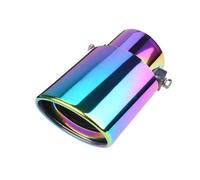 CRJIMX Terminale Di Scarico Per Auto Terminale Di Scarico Marmitta In Acciaio Inox Marmitta Per Scarico Generale Presa D'aria Da 63 Mm(Multicolore,Dritto)