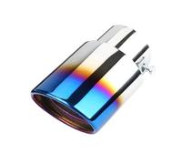 CRJIMX Terminale Di Scarico Per Auto Terminale Di Scarico Marmitta In Acciaio Inox Marmitta Per Scarico Generale Presa D'aria Da 63 Mm(Blu,Dritto)