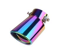 CRJIMX Terminale Di Scarico Per Auto Terminale Di Scarico Marmitta In Acciaio Inox Marmitta Per Scarico Generale Presa D'aria Da 63 Mm(Multicolore,Curva)
