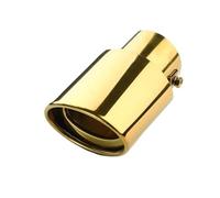 CRJIMX Terminale Di Scarico Per Auto Terminale Di Scarico Marmitta In Acciaio Inox Marmitta Per Scarico Generale Presa D'aria Da 63 Mm(Oro,Dritto)