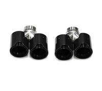 CRJIMX Terminale Di Scarico Quadruplo In Fibra Di Carbonio Per B&MW F10 F11 535d 535i 640i 640d Fino A G30 G31(Nero brillante)
