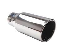 CRJIMX Terminale Di Scarico Universale 1.5"-2.5" Ingresso 3" Uscita Con Morsetti E Adattatori Lunghezza 8.5" Montaggio A Bullone(Argento)