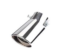 CRJIMX Terminale Di Scarico Universale Per Auto Da 63 Mm In Acciaio Inox Cromato Per Auto Modificate, Accessori Per Il Rivestimento Del Terminale Di Scarico(Argento)