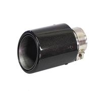 CRJIMX Terminali Di Scarico In Fibra Di Carbonio Lucido Bordo Arrotolato Universale 51mm-76mm Silenziatori Acciaio Inox Sistema Di Scarico Posteriore(60 Inlet 76 Outlet)