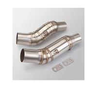 CRJIMX Tubo Di Scarico Per Moto In Acciaio Inox Sezione Centrale Sezione Finale In Fibra Di Carbonio Set Marmitta Adatta Per Z1000 2010-2020(Stile A)