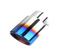 CRJIMX Tubo Di Scarico Universale Per Auto Da 63 Mm Parti Di Modifica Posteriori Per Auto Terminale Di Scarico In Acciaio Inox Nero Accessori Per Tubi Di Scarico(Blu,Dritto)