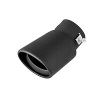 CRJIMX Tubo Di Scarico Universale Per Auto Da 63 Mm Parti Di Modifica Posteriori Per Auto Terminale Di Scarico In Acciaio Inox Nero Accessori Per Tubi Di Scarico(NERO,Curvo)