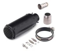 CRJIMX Tubo Di Scarico Universale Per Moto Da 51-60 Mm Passante Per Y&amaha Ecc Accessori Per La Modifica Di Moto Da Corsa(Maglia nera,60MM)