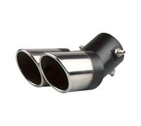 CRJIMX Universale 63mm Doppia Testa Tubo Di Scarico Auto Cromato Accessori Auto Acciaio Inox Silenziatore Posteriore