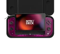 CRKD Nitro Deck Crystal Collection con custodia per il trasporto, mazzo portatile professionale con zero stick Drift per Nintendo Switch e Switch OLED (rosa cristallo)