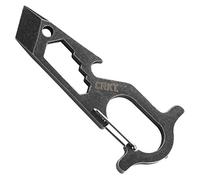 CRKT Pryma - Multiutensile in acciaio inox compatto e leggero, con barra di leva, chiave esagonale, apribottiglie, interruttore in vetro e moschettone 9011