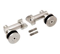 CRL RB51FBS Acciaio Spazzolato Doppio Braccio Fisso Montaggio Set per 1.3cm