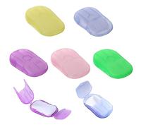 CRLLDPM 5 Pezzi Carta Sapone Getta Portatile Sapone di Carta Fogli di Sapone Sapone Portatile per Viaggi all'Aperto,Campeggio, Escursionismo, Barbecue o Altre attività All'aperto