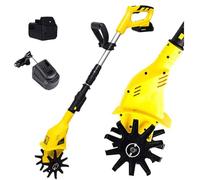 CRMARKM Zappa a Batteria, Piccola Fresa da Giardino,Zappa a Batteria da 20 V, con Batteria e Caricatore,Larghezza di Lavoro,10 cm, profondità di Lavoro 17 cm,può Essere utilizzata per arare e arare