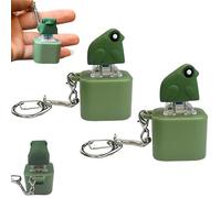 Croaking Frog Keychain, Rechargeable Croaking Frog Keychain with Colorful Lights, Fun Stress Relief Toy, Portable Anxiety Fidget Keychain for Adults & Kids (2 pezzi)