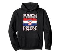 Croatia Flag Proud Elegant Croatian Boyfriend Girlfriend Felpa con Cappuccio